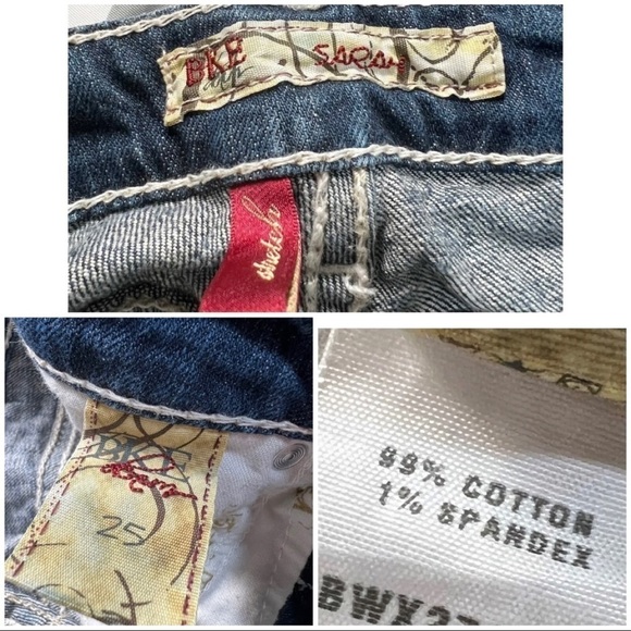 BKE The Buckle Womens Sz 25 Sarah Stretch Cropped Jeans Capri Denim Distressed - Picture 5 of 11